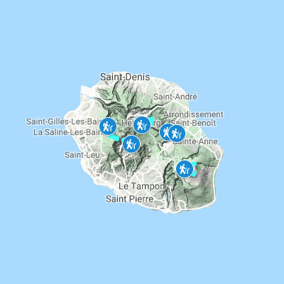 Übersicht unserer Wanderungen auf La Réunion